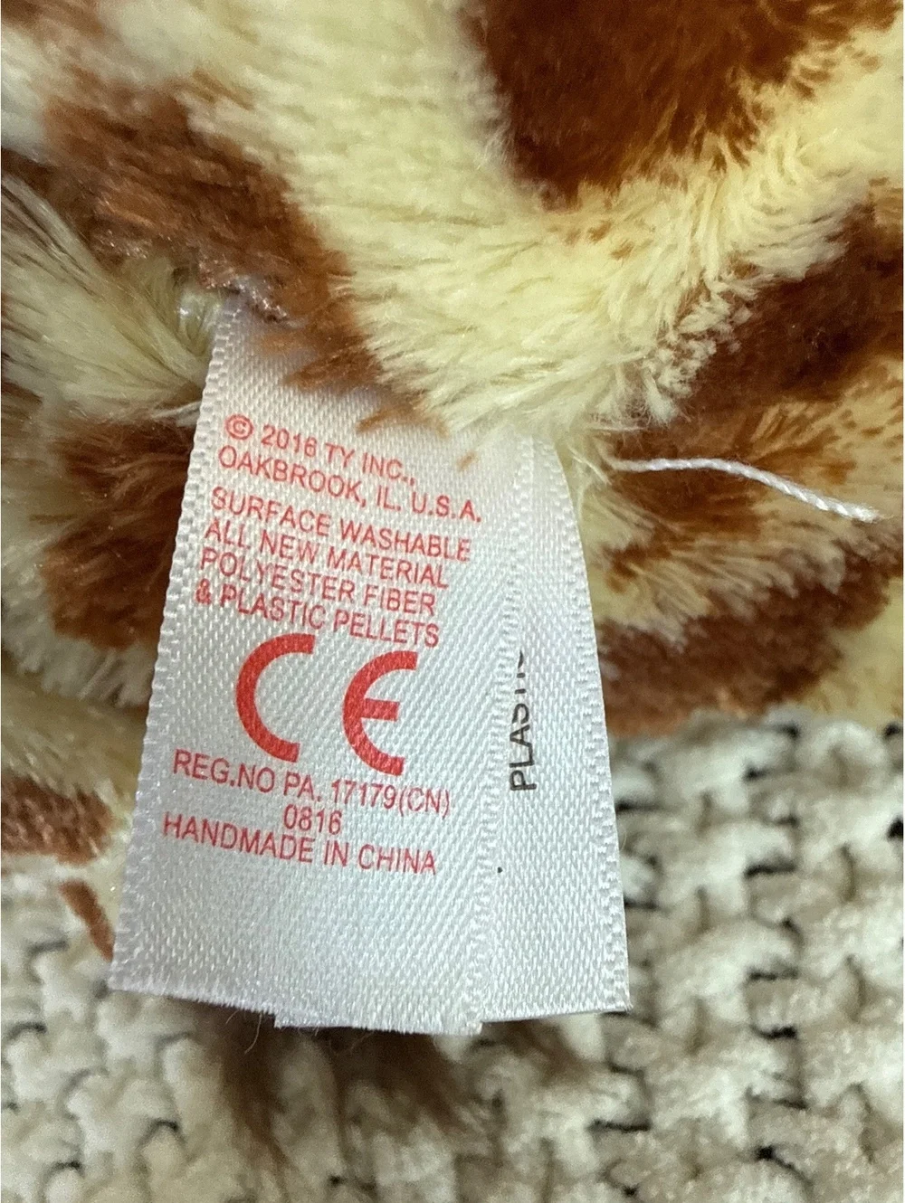 Ty Beanie Baby Giraffe Plush Stuffed Animal